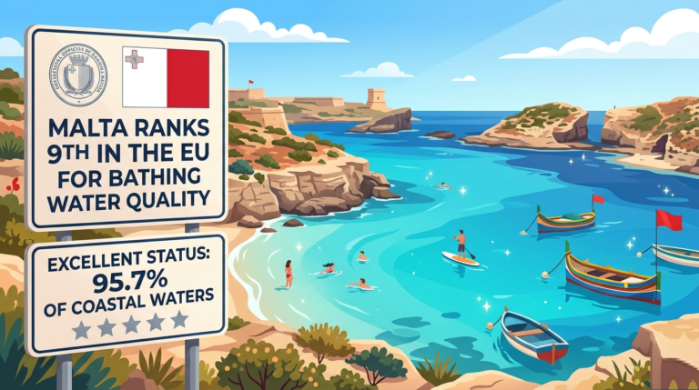 Small Island, Big Result: Malta Ranks 9th in the EU for Bathing Water Quality