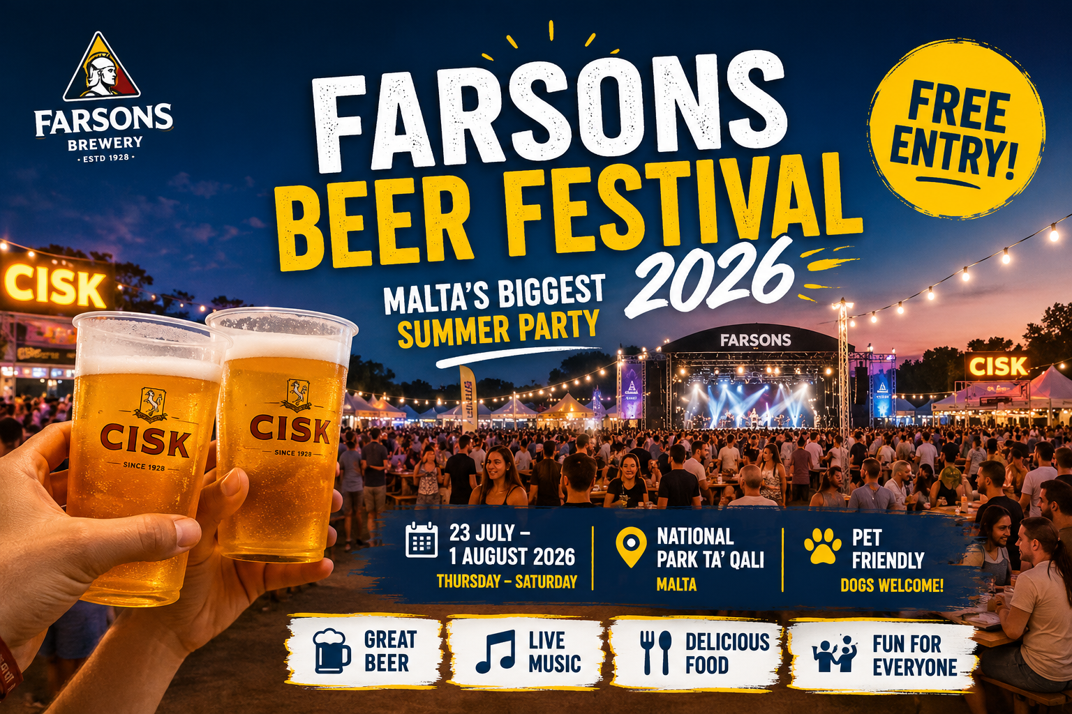 Farsons Beer Festival 2026: Malta’s Biggest Summer Party
